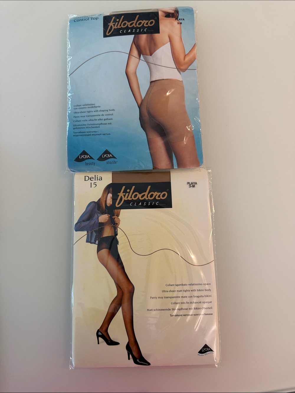 NEW Filidoro Classic Italian Hosiery - 2 pair bundle - Size 3/M